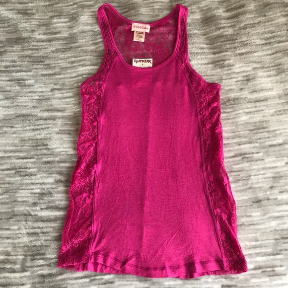 NWT Lacy Pink Tank Top - Picture 2 of 5